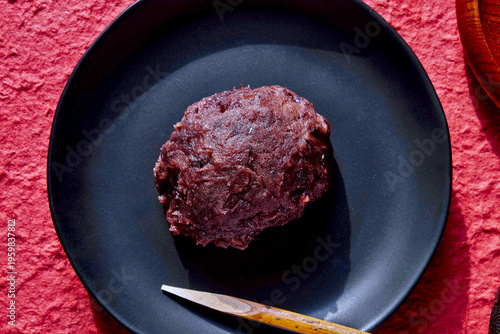 Tableau sur toile Ohagi / Botamochi (おはぎ/ぼたもち) - Japanese Sweet Rice Balls on Plate