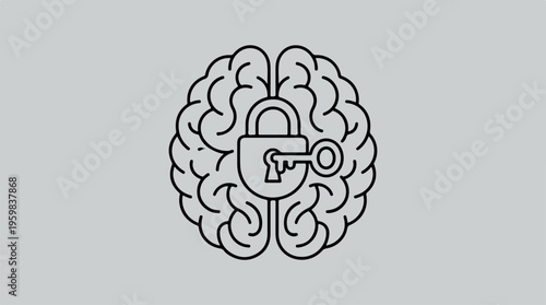 Brain with Lock on Forehead.