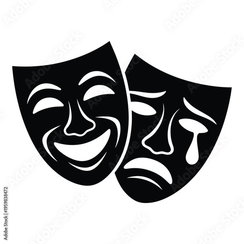 Theatrical masks of comedy and tragedy