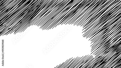 Abstract Hand Drawn Black Ink Scribbles Background