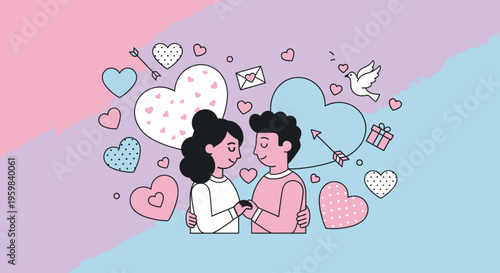 Loving Couple Embracing Each Other Closely.