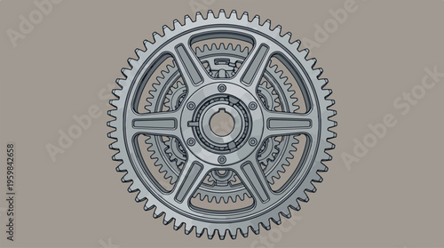 Gear Mechanical Industrial Component.