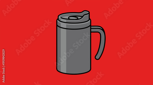 Gray Thermal Coffee Mug.