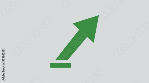Green Arrow Pointing Upwards Symbol.