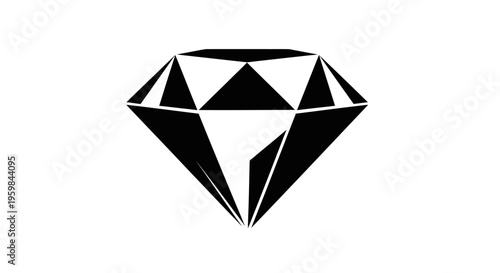 Simple black diamond icon or symbol on a white background.