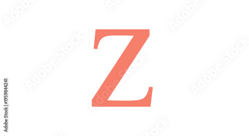 Close-up of a stylish capital letter Z in serif font.