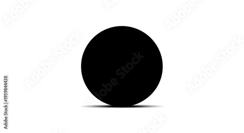 A black oval shape casting a shadow on a white background.