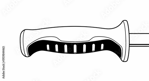 Ergonomic bicycle handle grip vector illustration on white background.