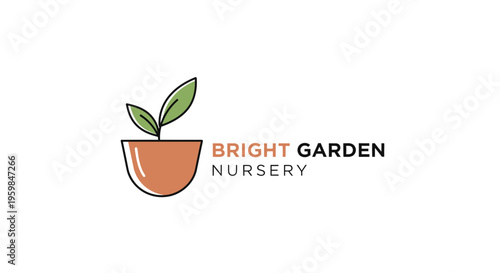 Bright Garden Nursery Logo Design.