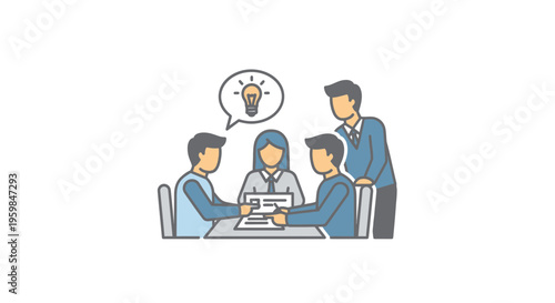 Business people discussing ideas together 2.