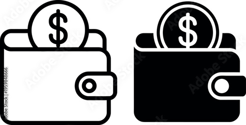 Comparison of empty and full wallets highlighting financial status differences