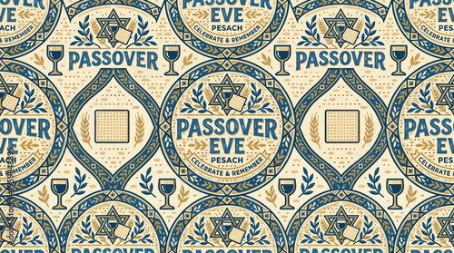 Passover Eve Repeating Pattern Design