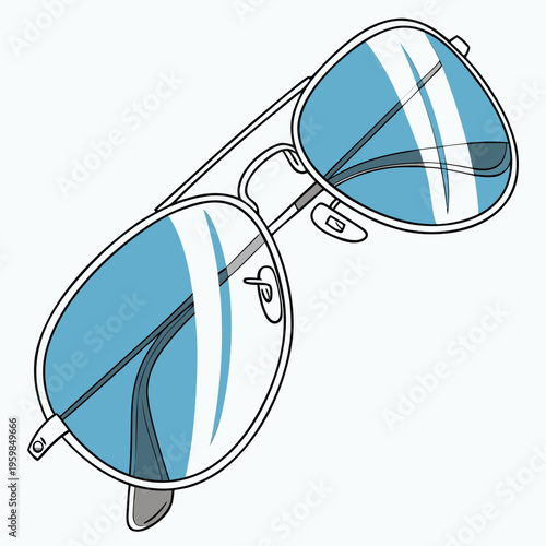Sunglasses with blue reflective lenses blue lenses