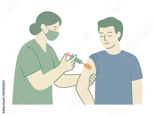 Medical Professional Administers Injection