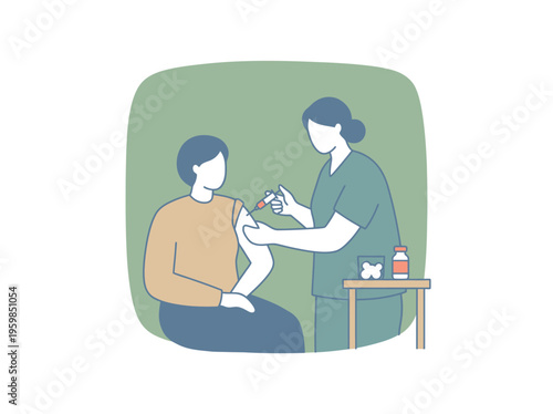 Medical Professional Administers Injection