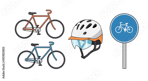 Bicycles and cycling safety gear.