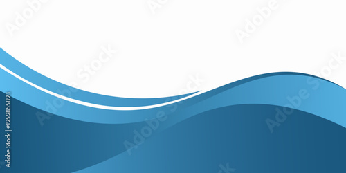 Blue curve line vector background overlap layer paper on white space for text and message design, modern design
