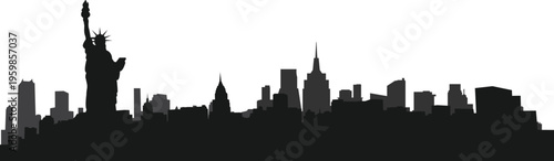 New York city skyline prepared in vector