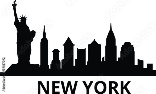 New York city skyline prepared in vector