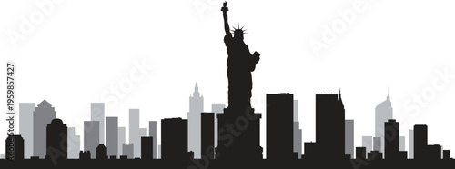 New York city skyline prepared in vector