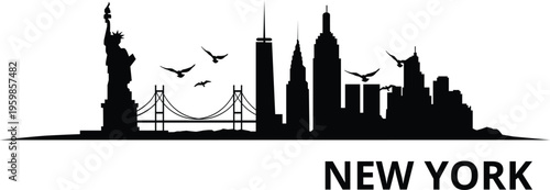 New York city skyline prepared in vector