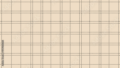 Beige background with dashed grid lines forming squares and rectangles abstract pattern simple minimalist texture for creative design projects and backgrounds