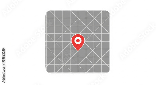 Location Pin on Grid Map - Navigation and Positioning.
