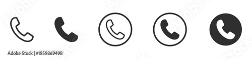 Phone Call Icon – Call, Contact, Telephone, Communication Symbol for App and Website