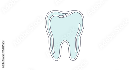 Dental Tooth Icon Illustration.