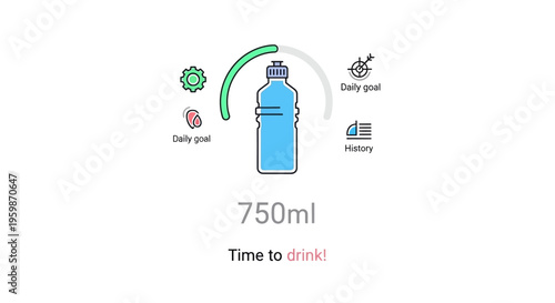 Plastic Water Bottle 750ml.