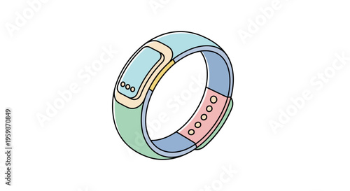 Colorful smart fitness tracker device.