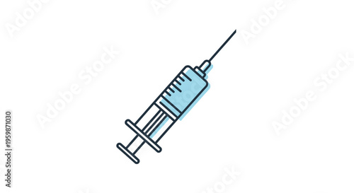 Medical Syringe with Needle Closeup.