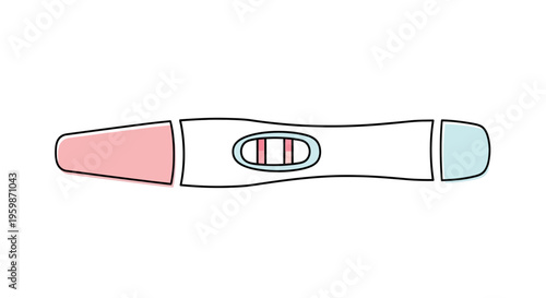 Pregnancy test with positive result.