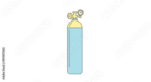 Oxygen tank medical equipment device.