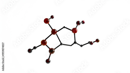 Tannic acid molecular structure isolated on white