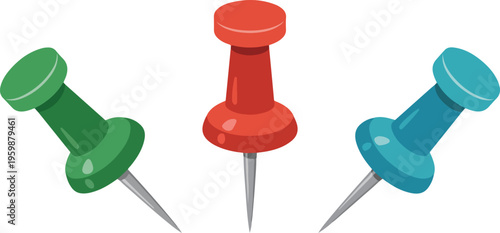 push pin isolated on white