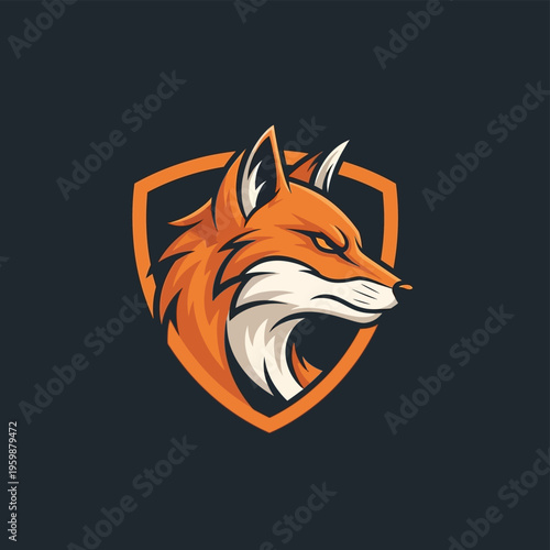 Fierce Fox Head Esport Logo Design.