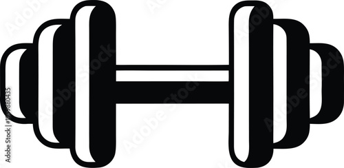 Dumbbell, fitness icon, weightlifting symbol, exercise equipment, gym accessory