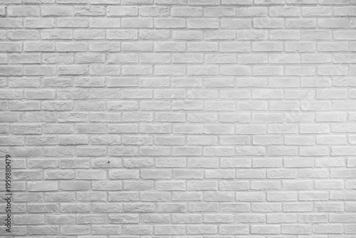 白いレンガの壁面テクスチャ 清潔感のある明るいグレーのレンガ背景素材