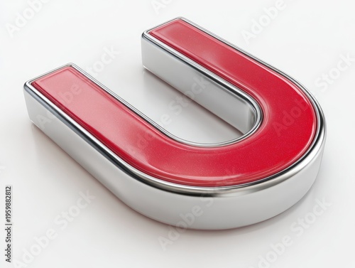 A close-up studio shot showcasing a glossy red letter 