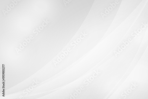 Elegant abstract white and light grey wave background with smooth curves.