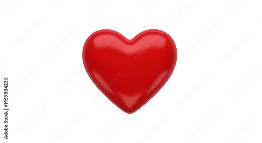 Fototapeta premium Shiny red heart shape symbol