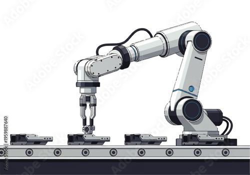 Industrial robotic arm machine technology.