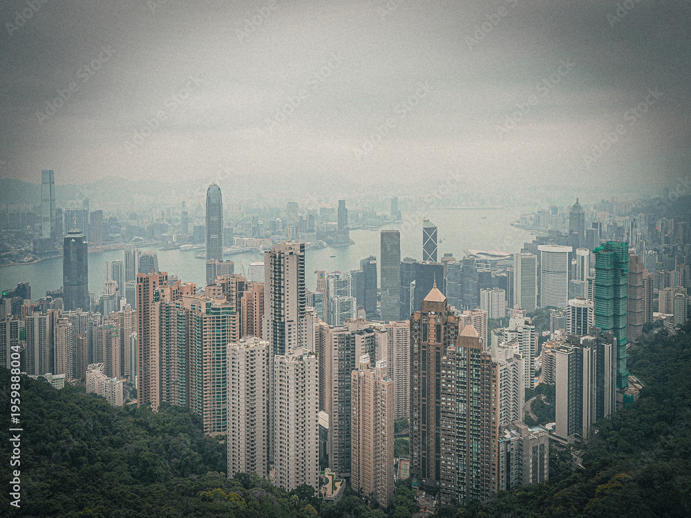 Fototapeta premium hong kong skyline