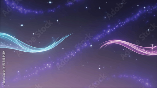 Ethereal Swirling Nebula with Glowing Stars and Cosmic Light Trails space cosmos