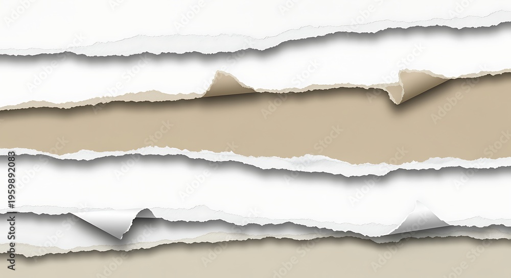 Fototapeta premium Torn Paper Texture With Transparent Background