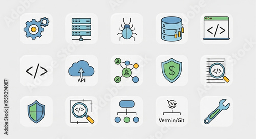 Software Development and IT Icons - A Comprehensive Collection.