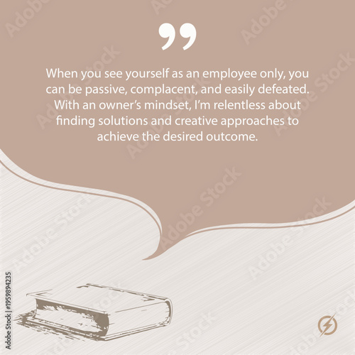 Business Mindset and Career Growth Quote Template with Vintage Book Illustration