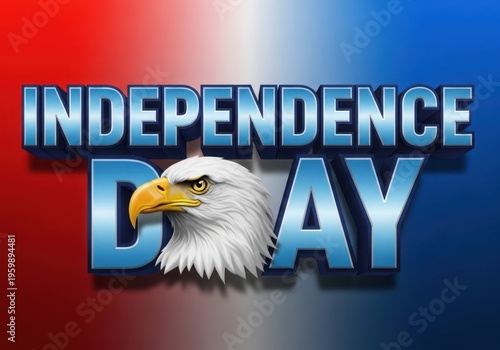 Independence day celebration with american eagle