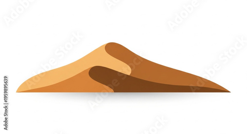 Stylized Sand Dune Illustration with Gradient Colors and Desert Landscape.